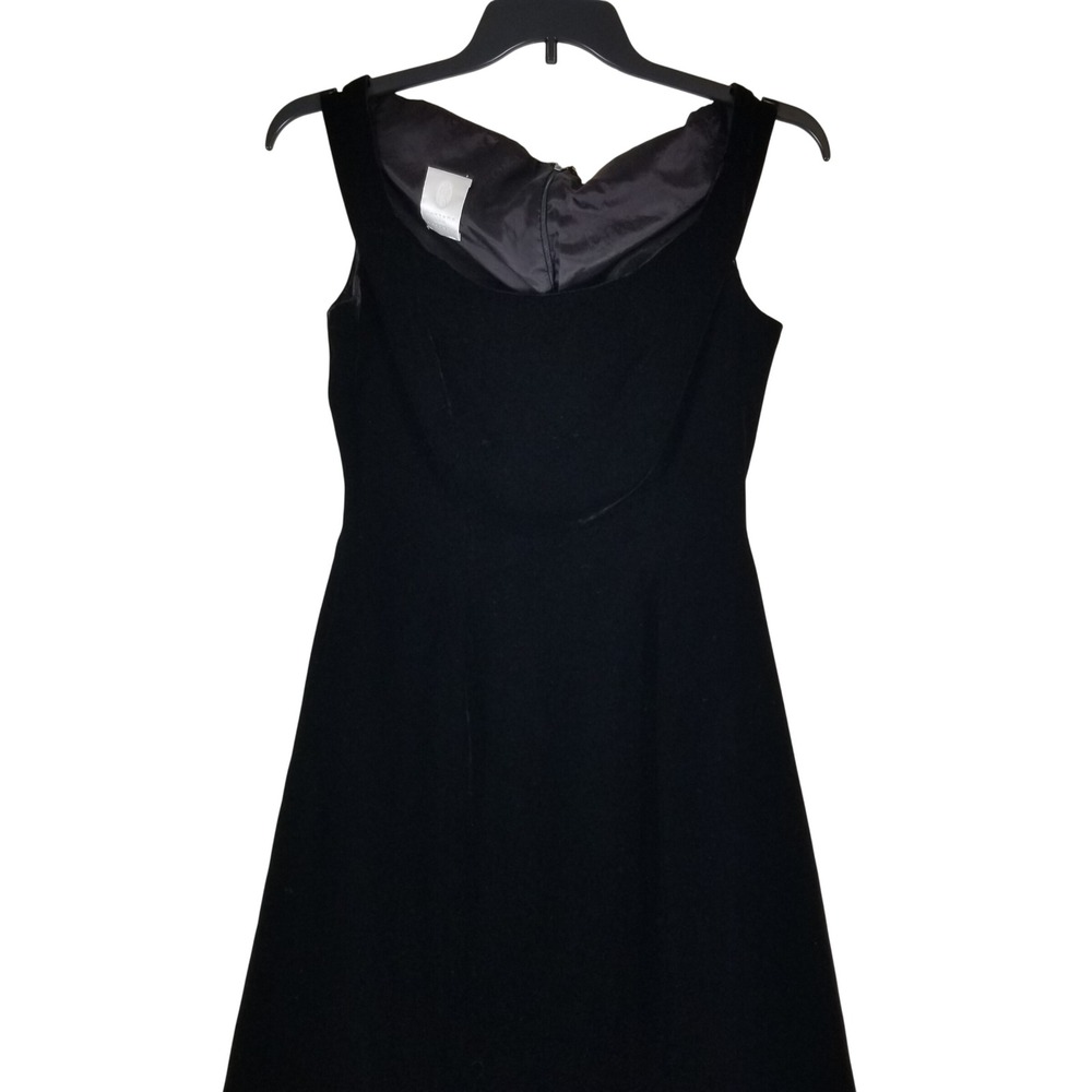 Watters and Watters Velvet Gown Women‎ 4 Black Sleeveless Scoop Neck Formal Maxi